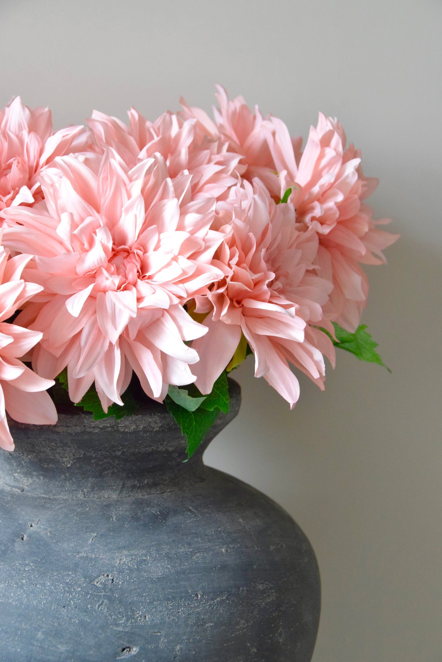Artificial Pink Dahlia Stem – Faux Monarch Dahlia Flower