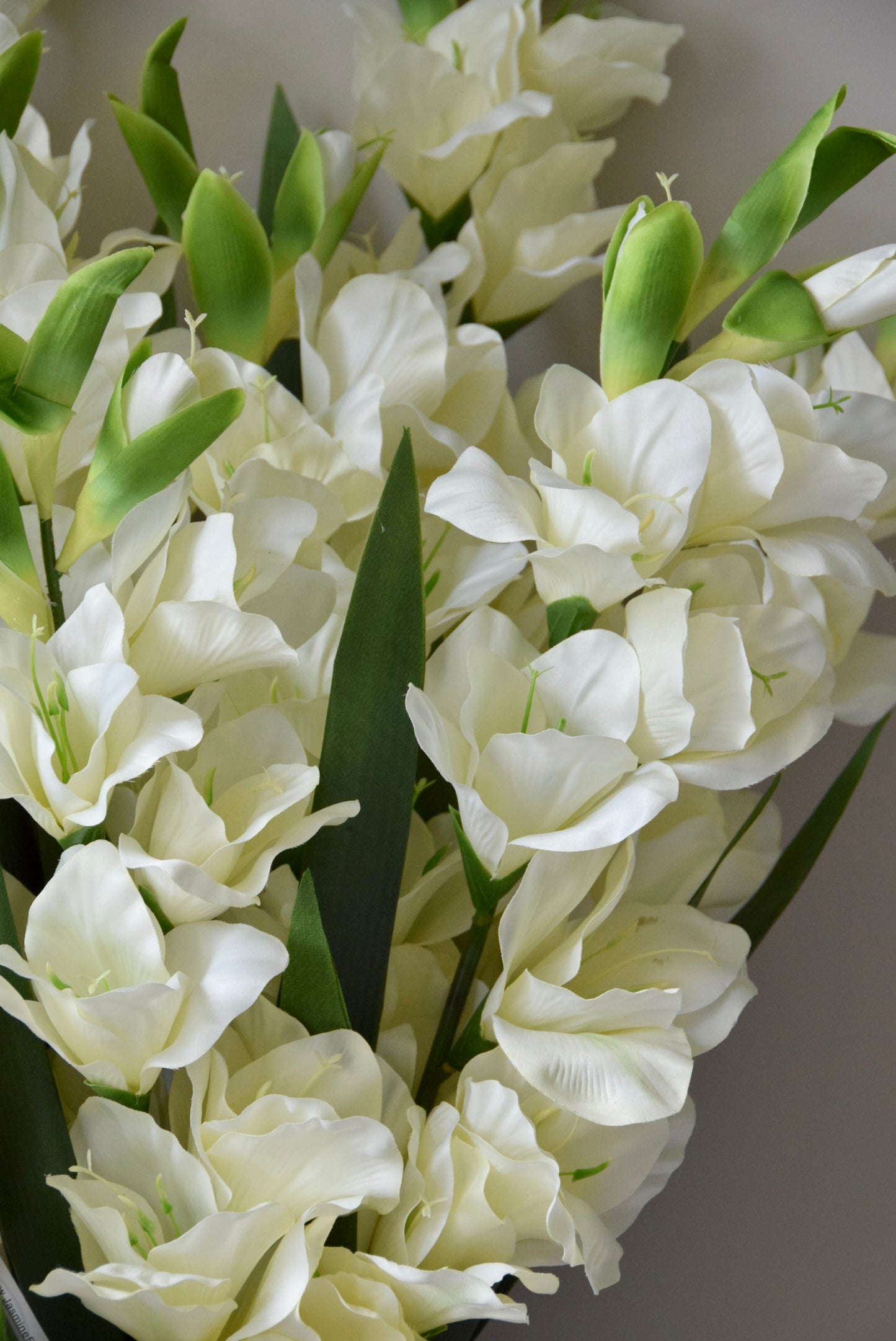 Artificial Gladioli Stem | Faux Gladiolus | Cream Faux Flower | Realistic Gladioli