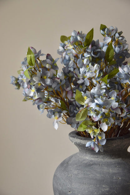 Blue Orchard Blossom Branch | Faux Flowering Blossom Stem for Artificial Arrangements & Home Decor