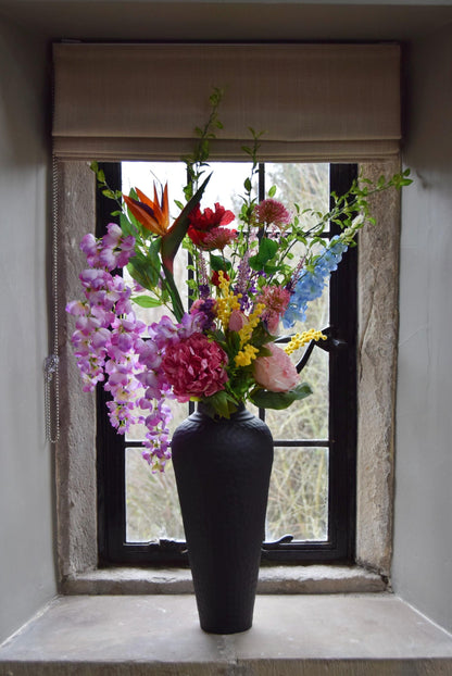 Colourful Faux Flower Arrangement | Bright Multicoloured Artificial Bouquet for Home & Hotel Decor - Birdie