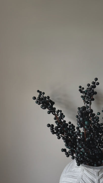 Artificial Blueberry Stem | Realistic Faux Blueberry Branch