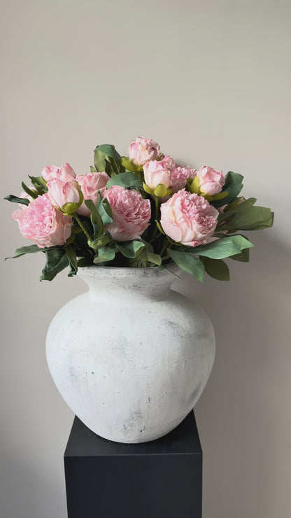 Artificial Peony Stem | Pale Pink Faux Peony | Pink Faux Flower | Artificial Pink Flower
