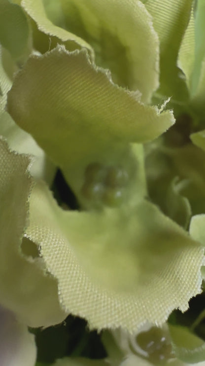 Green Hydrangea Faux Flower Arrangement – Artificial Flower Bowl for Home Decor - Jade