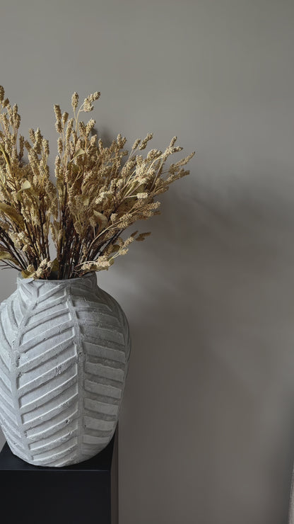 Dried Touch Sorghum Spray | Faux Grain Stem | Autumn Artificial Floral | Rustic Home Decor