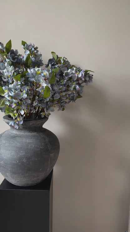 Blue Orchard Blossom Branch | Faux Flowering Blossom Stem for Artificial Arrangements & Home Decor